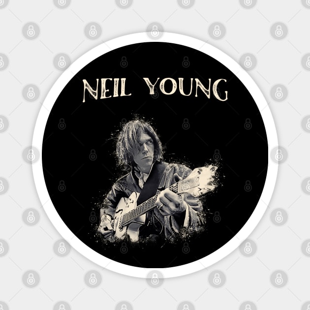 Neil Young Magnet by Yopi